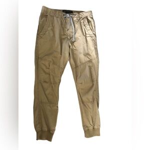 American Eagle AEO Men’s Khaki Jogger Pant Sz. S Drawstring Waist Pockets Casual